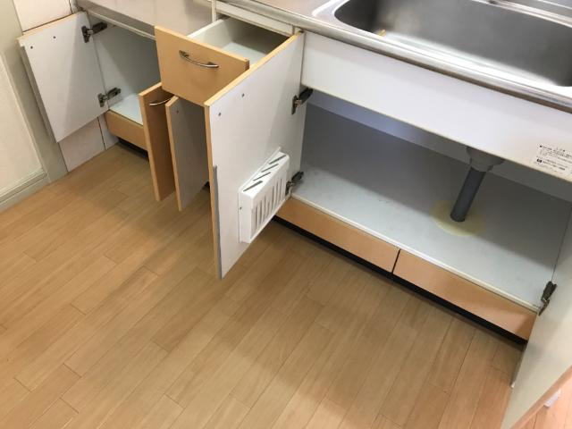 ヴェルジュみのやまのキッチン|キッチン収納（イメージ）