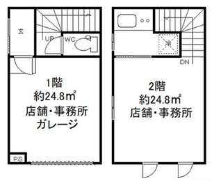 桜川２丁目店舗事務所の間取り