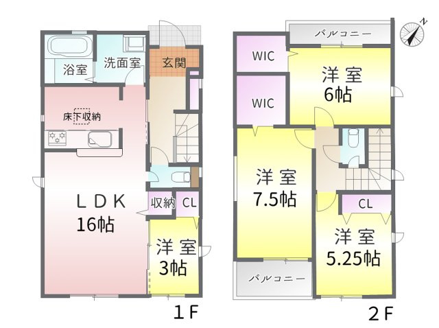 尾張旭市大塚町(全3棟)の間取り