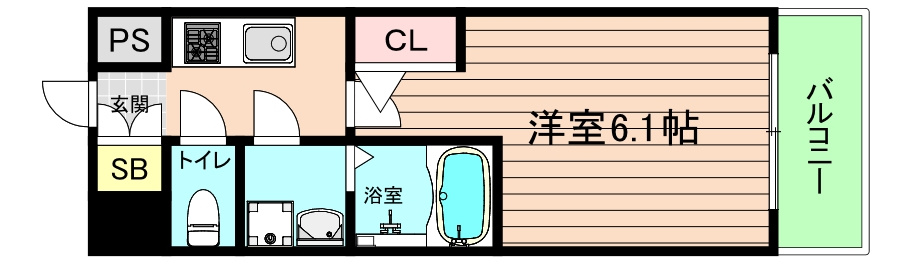 大阪市都島区都島本通４丁目の賃貸マンションの間取り