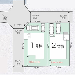 リナージュ／合志市須屋群窪／第２期／2号棟の区画図