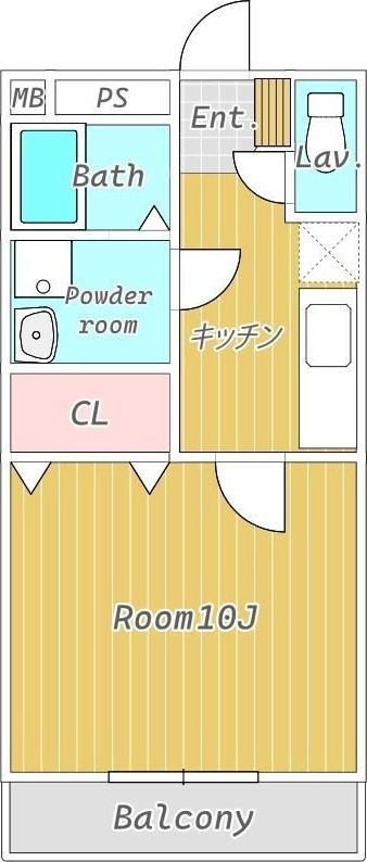 熊本市東区小山２丁目の賃貸マンションの間取り