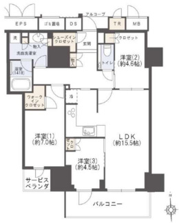【間取り】 | ジオタワー新町　堀江小学校 | ジオタワー新町　間取り