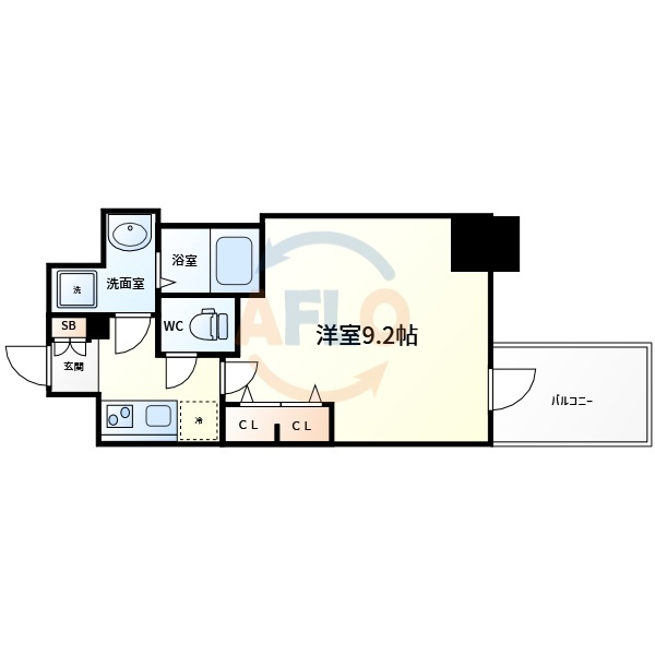 メインステージ心斎橋EASTの間取り|メインステージ心斎橋ＥＡＳＴ　間取り