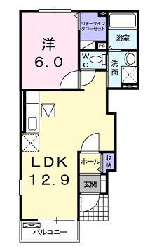グレイス吉田　Ⅰ番館の間取り