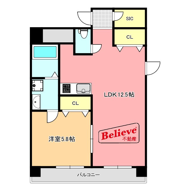すかる通東の間取り|使い勝手の良い間取りです♪