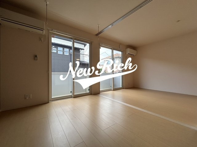 高崎市日高町のアパートのバルコニー