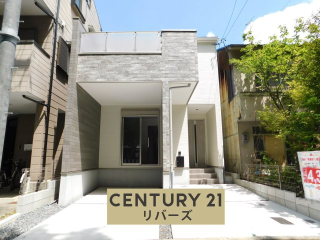 名古屋市北区金城町４丁目の新築一戸建の外観|☆限定１棟☆　　新価格！！いつでも見学出来ます♪（お問合せ当日、平日、水曜、夜間でもＯＫ）　南向き♪　ビルトインガレージ・駐車並列２台ＯＫ！　プライバシー性の高い２階リビング♪　スカイバルコニー付き！