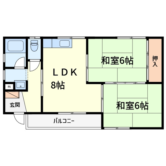 【間取り】 | 春日丘ハイツA棟