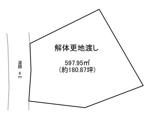橿原市城殿町　建築条件なし土地の土地図