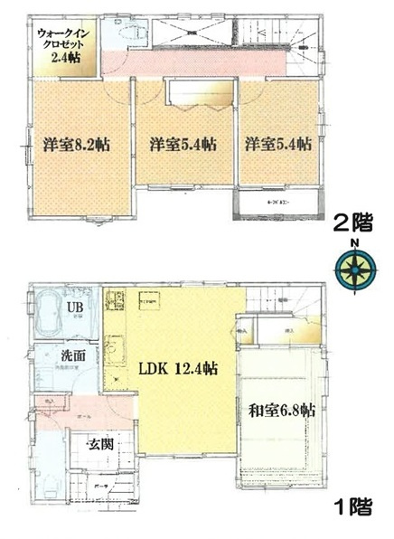 中古戸建　深谷市西島39-4（リフォーム住宅）の間取り