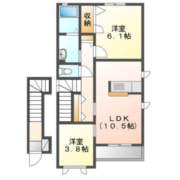 クローバー２１　Ｂの間取り