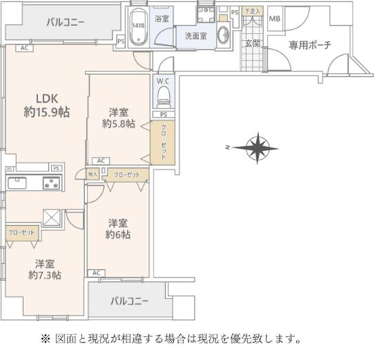 【間取り】 | リッツタワー八王子