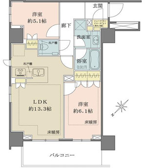 ザ・パークハウスアーバンス東五反田の間取り