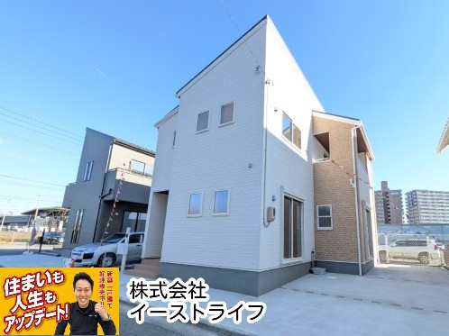 【新築戸建】　いわき市平祢宜町1期　全2棟の外観|1,2号棟外観写真　いつでもご案内いたします！（担当：梶田）