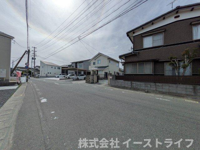【新築戸建】　いわき市四倉町上仁井田2期　長期優良住宅の前面道路含む現地写真|北西側7.5ｍ公道