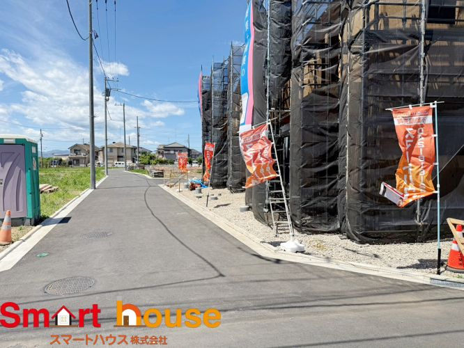 武蔵村山市中原第8　新築全8棟の前面道路含む現地写真