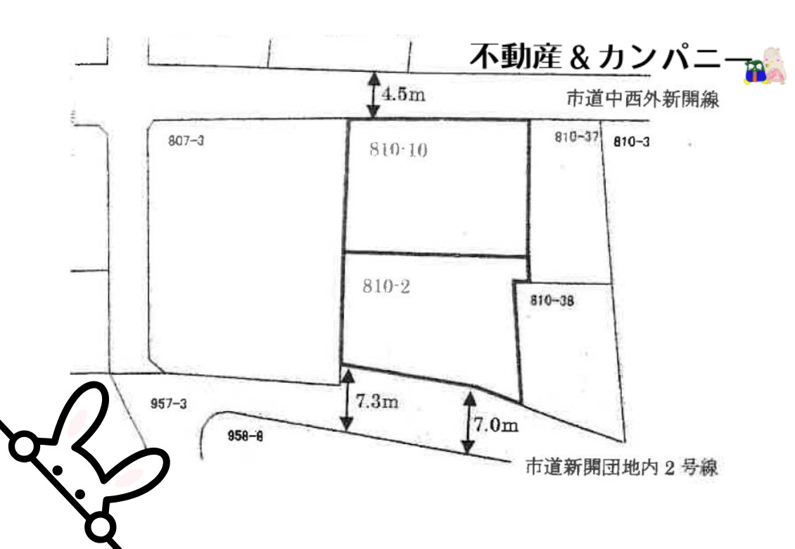 北条辻のおトチ　松山市北条辻売土地の土地図