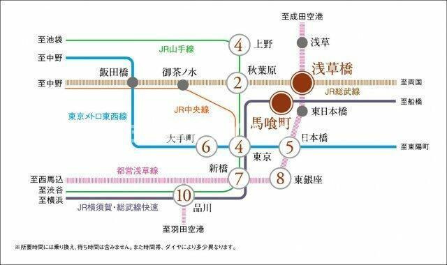プラウドフラット浅草橋Ⅱの地図|路線図 