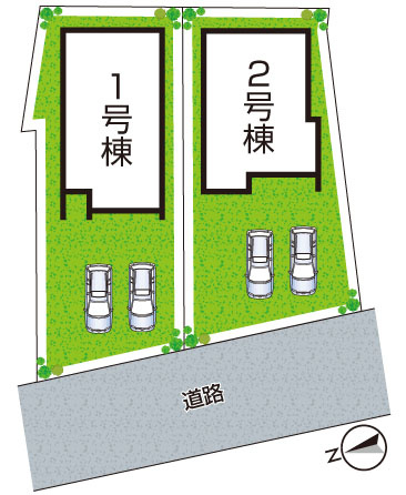29日(土)30日(日)現地ご見学可能！　四條畷市二丁通町　ラスト1邸の区画図|全２区画