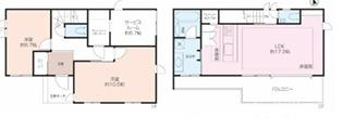 茅ヶ崎市出口町　中古戸建の間取り|南向き　２SLDK