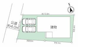 茅ヶ崎市出口町　中古戸建の区画図|区画図