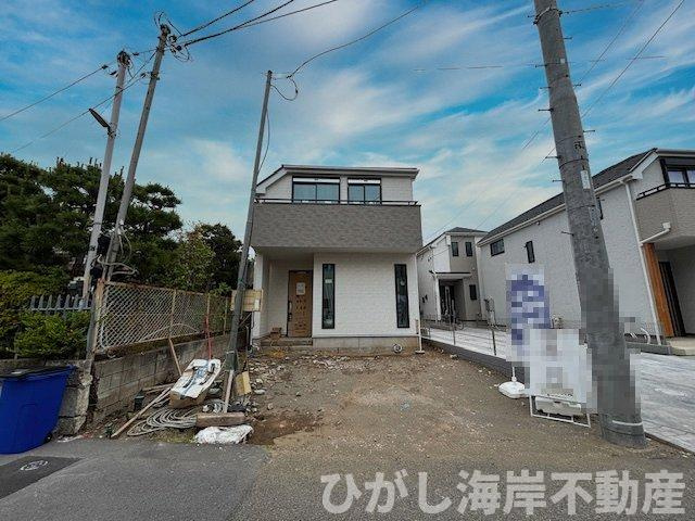 茅ヶ崎市東海岸南4丁目　新築戸建　全5棟の外観|5月23日撮影　建築中　現地外観