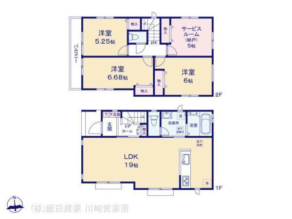 神奈川県茅ヶ崎市東海岸南４丁目戸建の間取り| 南向き　４LDK