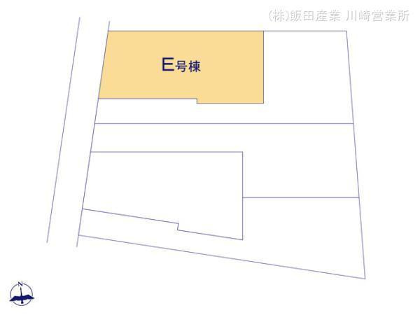 神奈川県茅ヶ崎市東海岸南４丁目戸建の区画図| 対象E号棟