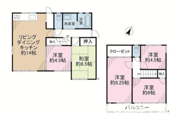 茅ヶ崎市下寺尾　売地の区画図| 古家　図面