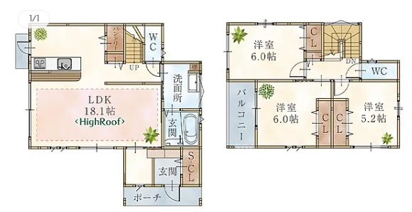 岩出市中島の間取り
