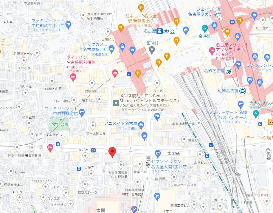 ルーシッドスクエア名古屋の地図