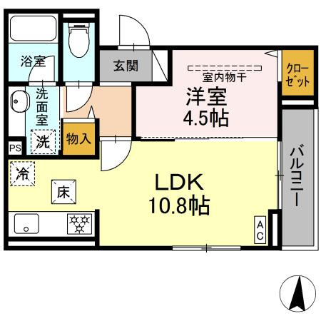 D Paina 登戸Ⅲの間取り