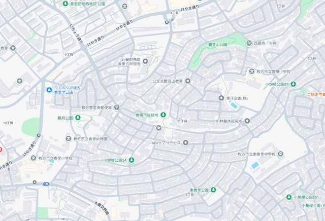 5日(土)6日(日)現地ご見学可能！　枚方市香里ケ丘　全3邸の地図