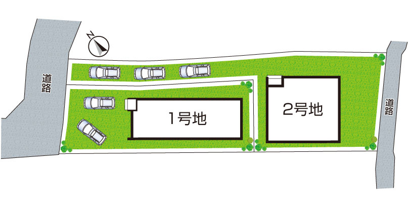 ★京都市西京区嵐山茶尻町　第3期　新築一戸建ての区画図|全２区画