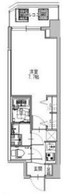 大阪市中央区松屋町住吉の賃貸マンションの間取り