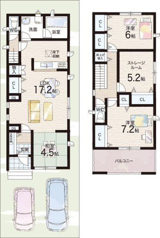 ■枚方市香里ケ丘　第5期　新築一戸建ての間取り|3号地