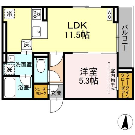D Paina 登戸Ⅲの間取り