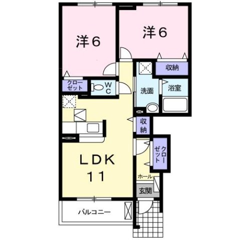 【間取り】 | さくら　Ｂ棟