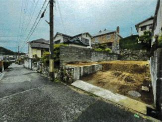 唐櫃台２丁目土地の前面道路含む現地写真