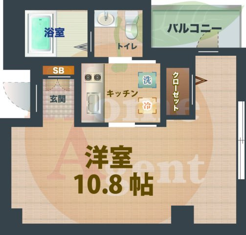 【間取り】 | IPLACE | 1Kのお部屋です。