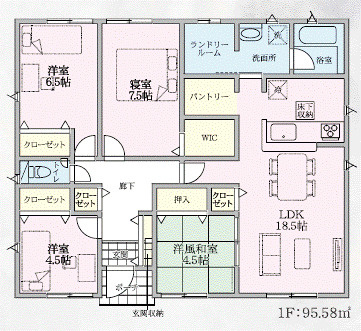 神川町植竹第３（全2棟）2号棟の間取り