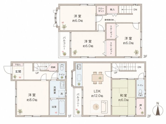 藤田町２丁目　中古一戸建ての間取り|間取り図はいかがですか？ご希望を叶える間取りですか？リビングの広さは？水回りの位置は？カウンターキッチン？など色々な情報が集約されています。弊社ではリフォームなどのご相談も承っております。