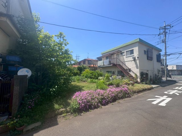 入間郡三芳町大字上富の売地の外観|間口約10ｍで車の乗り入れ楽々