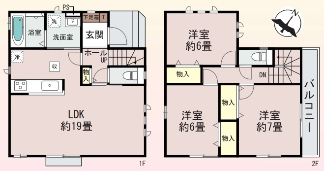 加古川市加古川町本町　　新築戸建　JR「加古川駅」徒歩13分の間取り