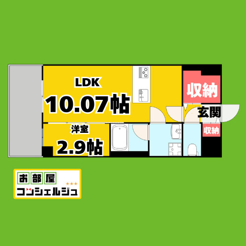 リシュドール堀田駅東の間取り