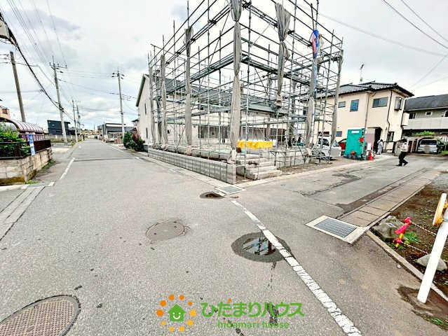 古河市駒羽根第2　新築一戸建て　クレイドルガーデンの前面道路含む現地写真|2026/06/9　撮影