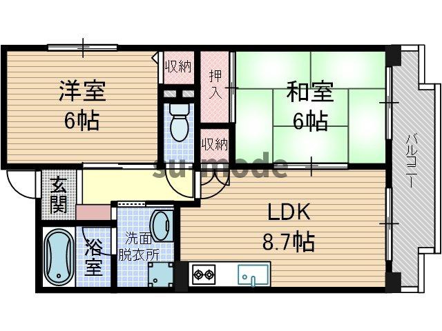 エスポワール新中条の間取り