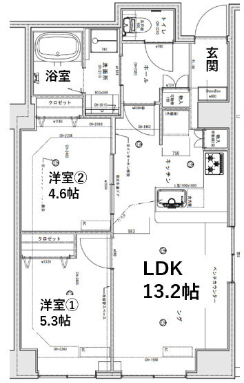 シティコート目黒4号棟の間取り| 