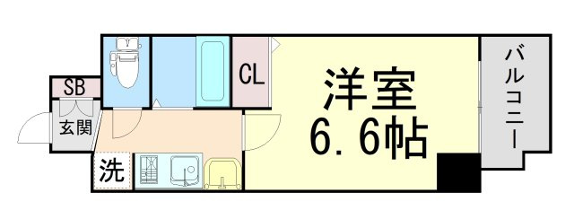 エステムコート三宮EASTⅡリベルテの間取り